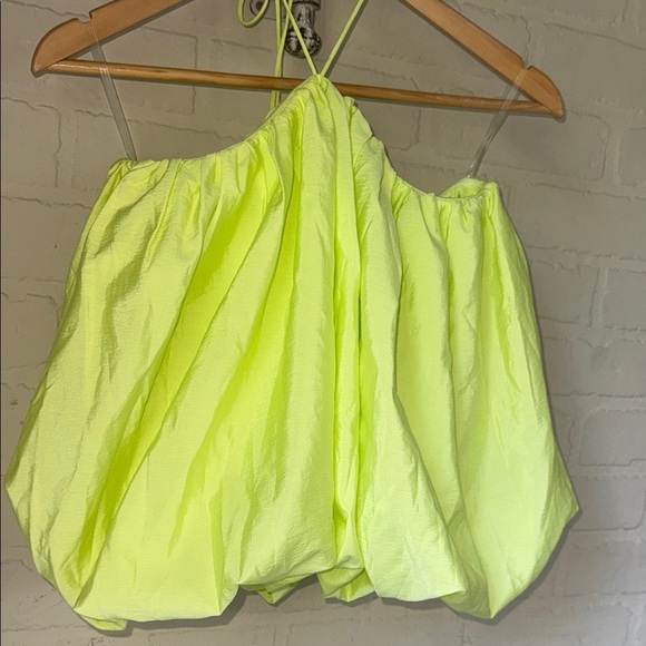 Nocturne halter top US medium large neon yellow green NeW - Picture 2 of 6